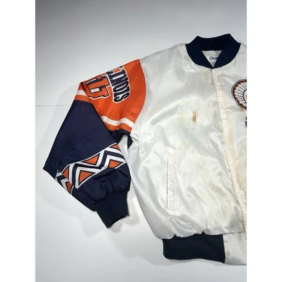 Vintage Illinois Fighting ILLINI Chalk Line Fanimation Jacket XL USA 90s RARE